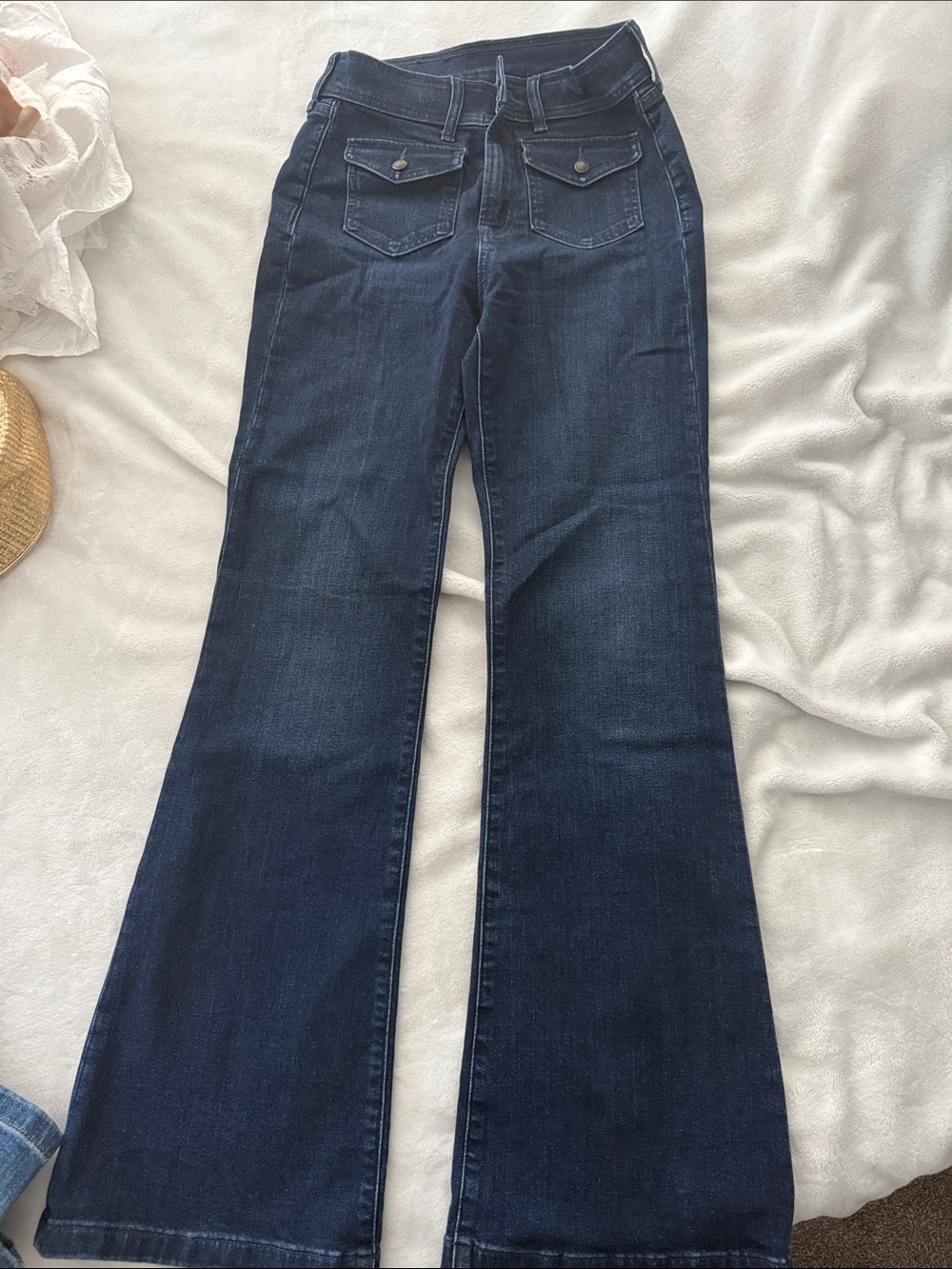 GAP Dark Indigo High-Rise Flare Jeans